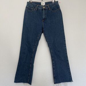 Sezane Jeans Womens Size 29 Blue Cropped Fit Stretch Denim 5 Pocket Jeans